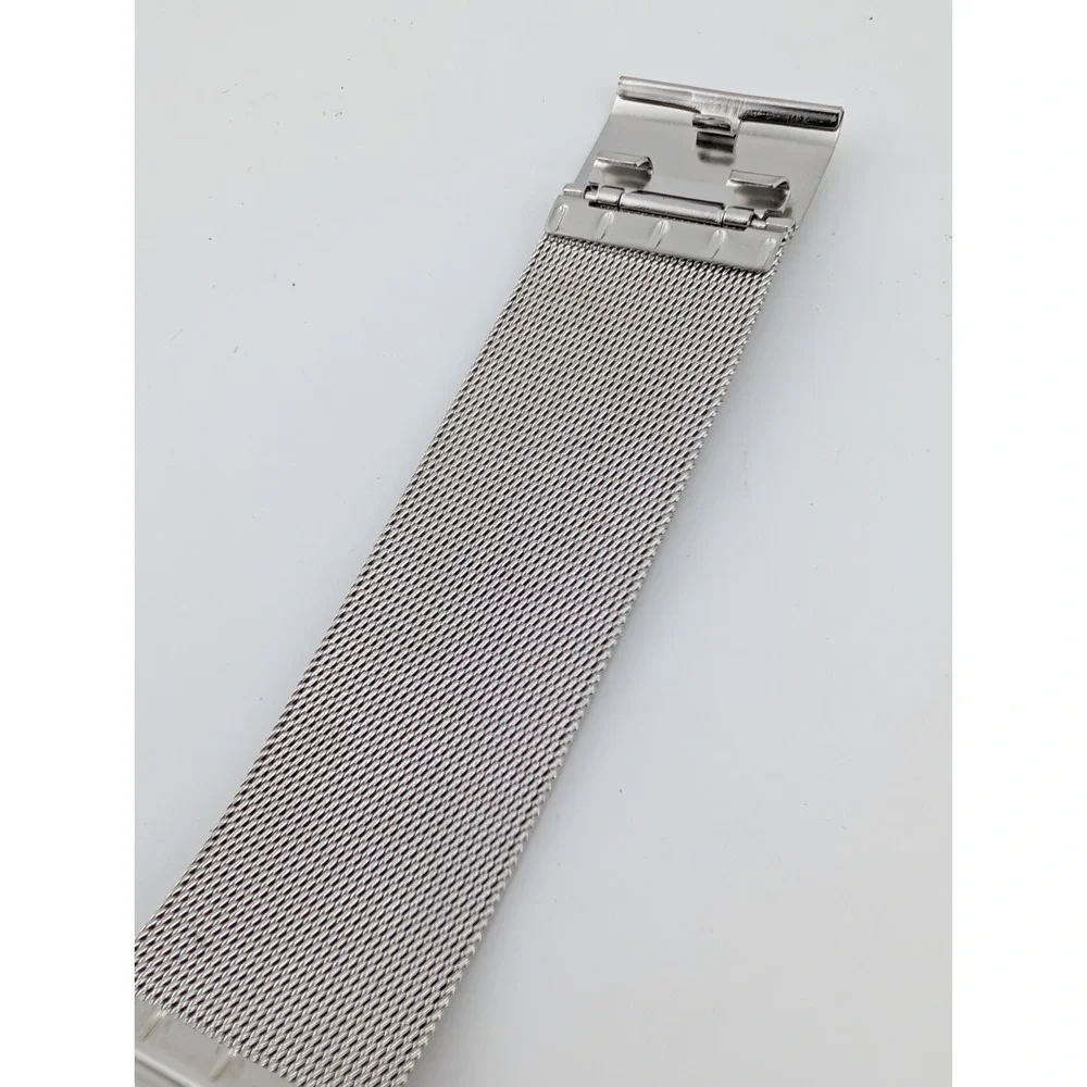 Tahari Watch Men 45mm Case Blue Dial‎ Mesh Metal Adjustable Band- New Battery